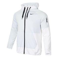 Nike long sleeves hooded zipped jacket 'White' DQ4788-085 (Men's) Urban White Hooded Jacket With Double-lined Hood, Functional White Hooded Jacket With Detachable Hood, White Hooded Jacket With Detachable Hood For Streetwear, Functional White Hoodie With Adjustable Hood, White Hooded Jacket With Detachable Hood For Outdoor, White Hooded Jacket With Ribbed Cuffs For Winter, Nike Functional Hooded Jacket With Ribbed Cuffs, Nike Hooded Jacket With Ribbed Cuffs, White Sportswear Hoodie