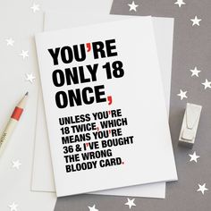 18th birthday card messages son 18th Birthday Quotes Funny, Quote 18th Birthday, 18th Birthday Quotes, 18th Birthday Invitations, Personalized Playing Cards, 70th Birthday Card, Birthday Card Sayings, 40th Birthday Funny