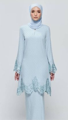 Dress Melayu, Kebaya Malaysia, Malaysia Dress, Baju Kurung Moden Style, Kurung Lace, Raya 2022, Mix And Match Outfits Hijab, Nikkah Outfit, Malaysia Wedding