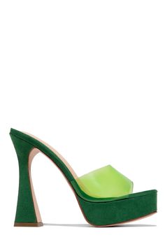 Green Platform Heels, Green Platform, Heels Chunky, Floral Heels, Fancy Shoes, Shoe Fits, Pink Heels, Platform Heel, Boot Pumps