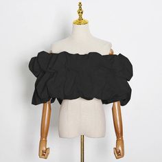 44482531983582|44482532016350|44482532049118 Short Tops For Women, Ruched Blouse, Woven Dress, Short Shirts, Tops For Women, Single Piece, Short Tops, Puff Sleeve, Ballet Skirt