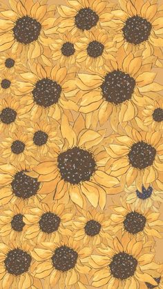 an image of sunflowers on a brown background