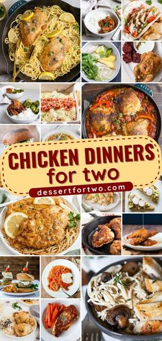 Always cooking for two? These easy chicken dinners for two have got you covered! Whether using breast, thigh, whole, or ground chicken, there's something here for you. Find a simple dinner recipe to try tonight! Dinners For Two Chicken, Chicken Recipe For Two, British Dessert Recipes, Dinner For Two Recipes, Chicken Dinner For Two, Crockpot Recipes For Two, Batch Meals, Dinners For Two, Recipe For Two