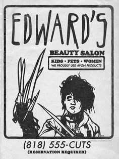 the advertisement for edward's beauty salon