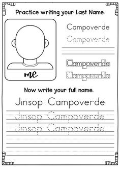 Practice writing your Last Name, Let's practice tracing our first and last names with this beautiful name tracing worksheets, practice with your preschool and Free Printable Alphabet Worksheets, Name Writing Practice, Practice Tracing, Printable Alphabet Worksheets, Student Binders, Name Tracing Worksheets, Name Practice