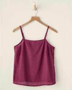 Linen High-Neck Cami | Garnet Hill Square Neck Top With Adjustable Straps For Spring, Square Neck Cotton Tank Top For Summer, Summer Cotton Tank Top With Square Neck, Spring Beach Tank Top With Square Neck, Square Neck Tank Top For Beach, Casual Cotton Camisole With Square Neck, Summer Cotton Tops With Straight Neckline, Casual Spring Tops With Straight Neckline, Cotton Tops With Straight Neckline For Summer