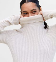 Tuck our turtlenecks into your waistband for easy, breezy, effortless style. Or tuck yourself up at home and get cozy. Be a G.O.A.T 100% Inner Mongolian Cashmere. Ultimate sustainability, wild softness, and strength. This item may run small. Size up if a loose-fitting expected. Happy Goat, Basic Sweater, Trousers Jeans, Basic Sweaters, Inner Mongolia, Ribbed Turtleneck, Easy Breezy, Cashmere Cardigan, Getting Cozy