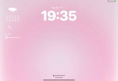 a pink wallpaper with the time displayed on it's side and numbers below