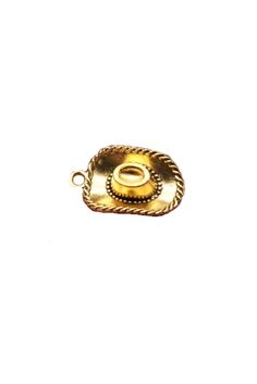 Gold plated metal charm. This listing is for one charm measuring 23 x 13 mm. Gold Cowboy Hat, Metal Charm, Cowboy Hat, Cowboy Hats, Cowboy, Gold Plate, Plating, Hats, Gold