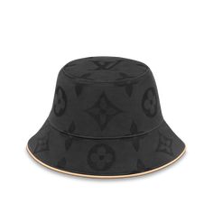 LOUIS VUITTON® - Dailygram Bucket Hat - Black Designer Black Brimmed Hat, Luxury Black Adjustable Hats, Designer Black Bucket Hat, Style Bucket Hat, Bucket Hat Black, Louis Vuitton Official, Bucket Hats, Timeless Handbag, Wide Brimmed Hats