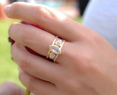 Moonstone & White Topaz Ring * Gold Vermeil Ring * Statement Ring *Gemstone Ring * Labradorite * Bridal Ring *Wedding Ring  * BJR149 Gold Topaz Ring, Labradorite Ring, Moonstone Ring, Feminine Energy, White Topaz, Metal Bands, Bridal Rings, Gold Vermeil, Rings Statement