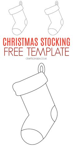 a christmas stocking free template with three stockings hanging from the top and below it