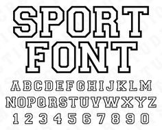 the font and numbers for sports font