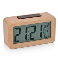 an alarm clock is shown on a white background