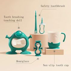 Kids Training Dental Care Set - Momorii Kids Hygiene, Kids Stationary, Dental Kids, Kids Training, Health Habits