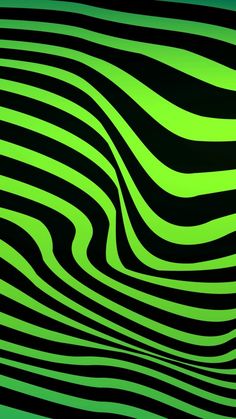 an abstract green and black background with wavy lines