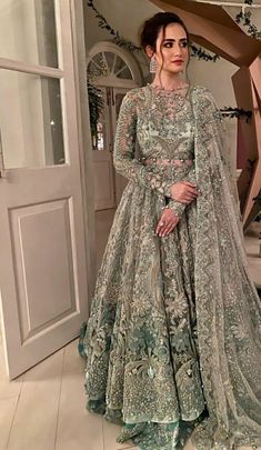 Blue Pakistani Bridal Dress, Pakistani Bridal Dress