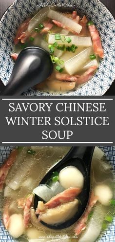 savory chinese winter solstice soup in a bowl