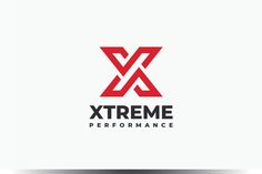 the xtreme performance logo is shown in red and black on a white background