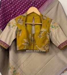 Benaras Blouse Designs Latest, High Neck Blouse Designs, Simple Saree Blouse Designs, Neck Blouse Designs, Casual Blouse Designs, Pattern Blouses