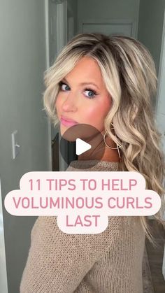 Rachel Bowling on Instagram: "11 tips to help voluminous curls last!  1. Work in sections. 2. Keep the barrel moving so you won’t get the “crimp” mark. 3. The smaller amount of hair you pull though at a time, the longer it will last. 4. The smaller barrels will give you a tighter curl that will last longer. 5. Larger barrels will give you a looser voluminous curl. 6. Hold the barrel horizontal at the root for more volume. 7. Processed hair will hold a curl better so you can lower the temp. 8. Unprocessed hair will need a higher temp. 9. Let the curls cool completely before touching them. 10. Brush the curls, if desired, for a softer curl. 11. If you choose to use a hair spray, use a light hold so it won’t weigh down the curls." Balyage Hair, Curled Hairstyles For Medium Hair, Curl Tutorial, Hair Curling Tutorial, Tight Curls, Voluminous Curls, Wildest Dreams, Soft Curls, Hair Spray