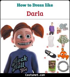 an image of the character darla from inside out with instructions to make it look like she's smiling