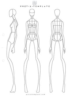 the front and back view of a female mannequin