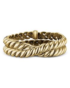 Find DAVID YURMAN 18k Sculpted Cable Wrap Bracelet on Editorialist. David Yurman 18K Gold Sculpted Cable Wrap Bracelet Latest Bracelets, Twisted Bangle, Wave Bracelet, Double Wrap Bracelet, Cable Bracelets, David Yurman Jewelry, Bracelet Online, Gold Bangle Bracelet, Wire Bracelet