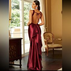 Super Cute And Stylish Ships In 5-10 Business Days Tiny Dress, Satin Formal Dress, Red Evening Dress, Women Formals, Formal Dresses For Women, Satin Material, Formal Dresses Prom, Mermaid Dress, Formal Evening Dresses