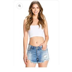 New With Tags Kendall & Kylie Distressed Raw Hem Icon Jeans Shorts Size: 28 Vintage Wash Denim(Medium Wash Color) Distressed Front Cutoff Hem 123 Denim Crop Top For Summer, Casual Crop Top With Built-in Shorts, Crop Top With Built-in High-waisted Shorts, Cotton Short Length Crop Top, Hipster Jeans, Mom Jeans Shorts, Corduroy Shorts, High Waisted Jean Shorts, High Rise Denim Shorts