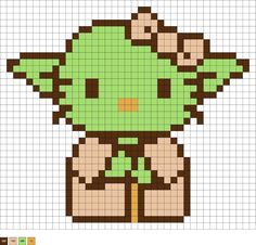 an image of the baby yoda from star wars pixellated in pixels, and it looks