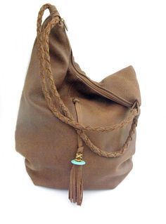 Large Leather Tote, Leather Braided Bag, Bohemian Bag, Leather Tassel Tote, Boho Chic Bag, Bohemian Leather Hobo Bag With Tassels In Tote Shape, Leather Hobo Bag With Tassels, Leather Hobo Shoulder Bag With Tassels, Bohemian Leather Hobo Bag With Tassels, Leather Travel Shoulder Bag With Tassels, Leather Shoulder Bag With Tassels For Travel, Daily Use Leather Hobo Bag With Fringe, Leather Fringe Hobo Bag For Daily Use, Bohemian Brown Bucket Bag With Tassels