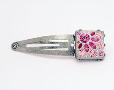 Pretty in Pink Swarovski Hair Clip  Fuchsia & Pink by MoonBubbles, $25.00 Silver Hair Clip, Pink Swarovski, Pink And Silver, Light Rose, Fuchsia Pink, Silver Hair