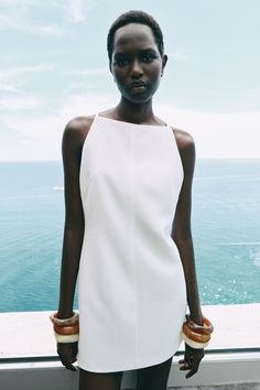 MINI DRESS ZW COLLECTION White Shift Mini Dress, Elegant Shift Mini Dress For Brunch, Elegant Zara Mini Dress For The Beach, Elegant Zara Mini Dress For Beach, Chic Zara Shift Mini Dress, Chic Shift Mini Dress For Brunch, Zara Clothes Women, Zara Clothes, Zara White Dress