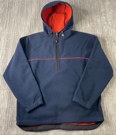 Vintage 2000s Gap Two Pocket Sportswear Athletic Style Mesh Lining Streetwear Navy Half Zip Hooded Pullover Fleece Jacket Medium Mens *T18 Condition:  Excellent Used Condition  = No Flaws Measurements: Please see photos above for all measurements IF YOU BUY TWO OR MORE ITEMS USE THE CODE BUNDLE @ CHECK TO SAVE 20% WE SHIP WITHIN 24 HOURS AFTER PURCHASE! Please be aware that we do not offer free returns!! The Buyer is responsible for the cost of the return label. Follow us on TikTok & Instagram @findsnostalgic and tag us in your finds Sporty Fleece Hooded Jacket With Kangaroo Pocket, Sporty Fleece Hoodie Jacket With Kangaroo Pocket, Sports Athleisure Outerwear With Kangaroo Pocket, Athleisure Outerwear With Kangaroo Pocket For Sports, Half-zip Winter Sports Hooded Jacket, Winter Sports Half-zip Hooded Jacket, Winter Sports Hooded Jacket With Half-zip, Outdoor Sportswear Hooded Jacket With Kangaroo Pocket, Sporty Half-zip Outerwear With Kangaroo Pocket