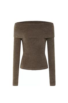 Fibflx Women's Off The Shoulder Wool Base Layer Sweater Layer Sweater, Slender Arms, Wool Base Layer, Layered Sweater, Espresso Brown, Body Curves, Comfort Wear, Soft Skin, Soft Wool