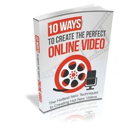 the book cover for 10 ways to create the perfect online video, with an image of a movie reel