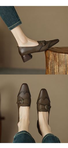 CHIKO Tuyen Square Toe Block Heels Oxfords Shoes Oxford Shoes Heels, Bandhani Dress, Oxfords Shoes, Oxford Heels, All About Shoes, Heels Pumps, Leather Items, Office Wear, Block Heels