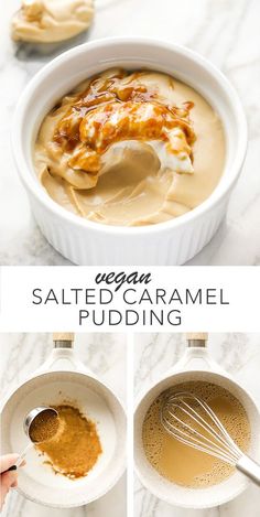 how to make vegan salted caramel pudding