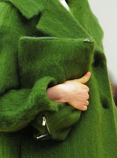 Céline Simple Green, Green Coat, Looks Style, Mode Inspiration, Style Outfits, Green Fashion, Shades Of Green