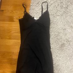 H&M Nwot Xs Black Babydoll Dress Excellent Condition Adjustable Straps Fitted Camisole Mini Dress For Daywear, Fitted Black Dress For Loungewear, H&m Black V-neck Mini Dress, Lace Trim Mini Dress For Loungewear, Fitted Camisole Dress For Loungewear, Black Mini Dress For Loungewear, Fitted H&m Mini Dress For Daywear, Stretch Mini Dress By H&m, H&m Stretch Mini Dress