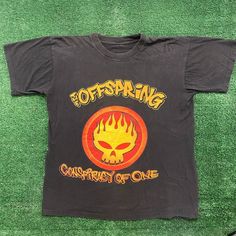 a black t - shirt with the words offspring on it