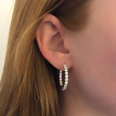 Lab Diamond Hoop Earrings Full Eternity Diamond Studded Made in 10K/14L/18K Gold Gift For Her, Anniversary Gift For Women By Elista Jewel ✨ Diamond Details ✨  ↦ Total Diamond Weight: 1.10 CT ↦ Diamond Shape: Round ↦ Color: FG ↦ Clarity: VS1/2 ↦ Setting: Prong ↦ Ring Size: Size Selectable  This lab-grown diamond was grown by the CVD /HTHP process ✨ Jewelry Details ✨↦ Metal Purity: Solid Gold (10KT, 14KT, 18KT); 950 Platinum ↦ Metal Tone: Yellow, White, Rose ↦ Stamp/Hallmark: Yes ↦ Jewelry Certifi Prong Ring, Jewelry Details, Cvd Diamond, Yellow Gold Earrings, Solid Gold Earrings, Gold Gift, Earrings Women, Platinum Metal, Earrings Wedding