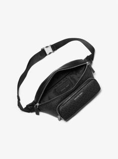 Travel light—and hands-free—with the Cooper belt bag. It’s designed in canvas featuring our iconic initials for signature appeal while zip pockets keep your essentials secure yet still within easy reach. Wear it while running errands or take it on weekends out-of-state. Designer Belt Bag With Adjustable Strap For Travel, Black Travel Bags With Logo Hardware, Classic Travel Bags With Logo Hardware, Functional Leather Bag With Logo, Designer Travel Belt Bag With Zipper Closure, Designer Belt Bag For Travel With Zipper, Designer Belt Bag With Zipper Closure For Travel, Luxury Belt Bag With Zipper Pocket For Travel, Luxury Travel Belt Bag With Logo