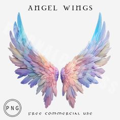 an angel wing with the words free commercial use