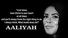 a black and white photo with a quote from aaliyah on the side