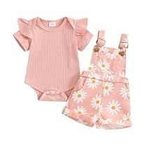 Shorts Summer Outfit, Newborn Baby Girl Clothes, Ribbed Romper, Suspender Shorts, Summer Shorts Outfits, Baby Girl Shorts, Toddler Girl Outfit, Girls Shorts