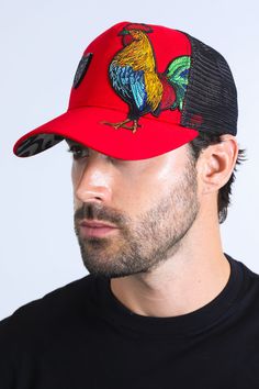 Description: Make a bold statement with our Rooster Crest Cap. Featuring a meticulously embroidered rooster on the front, this cap is a unique blend of classic style and modern flair. The adjustable snapback closure ensures a perfect fit. The back features a breathable mesh panel for optimal airflow, keeping you cool and comfortable. The iconic Platini shield logo is prominently displayed, adding a touch of sophistication. Key Features: Embroidered Rooster: A standout design element. Platini Shi Shield Logo, Kids Outerwear, Blazers For Men, Sneaker Shopping, Mens Outerwear, Jean Shirts, Outerwear Women, Design Element, Mens Jeans