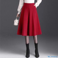 Orcajump - Pieced Half Skirt with High Waist and A-Line Cut Casual Long Skirt Casual Long Skirt, Long Skirt Casual, A Line Cut, Half Skirt, Long Skirt, High Waist, A Line, Casual Outfits, High Waisted