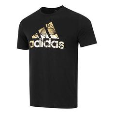 adidas Large Logo Printing Athleisure Casual Sports Round Neck Short Sleeve Black HG2178 (Men's) Adidas Activewear For Streetwear In Athletic Fit, Adidas Athletic Fit Activewear For Streetwear, Adidas Logo Activewear For Streetwear, Adidas Moisture-wicking Activewear For Streetwear, Adidas Activewear With Athletic Fit And Three Stripes Branding, Adidas Activewear With Three Stripes For Sports Events, Adidas Sportswear For Streetwear, Adidas Activewear For Sports Events With Three Stripes, Adidas Activewear With Logo In Athletic Fit